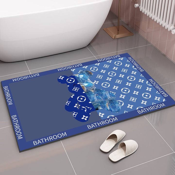 Fun Graphic Bath Mat for Bathroom