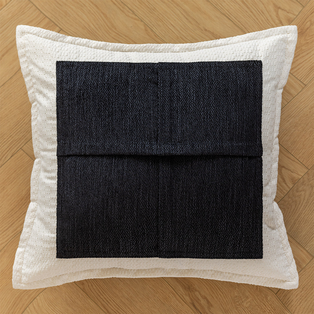 Decorative cushion with high-quality faux leather cover