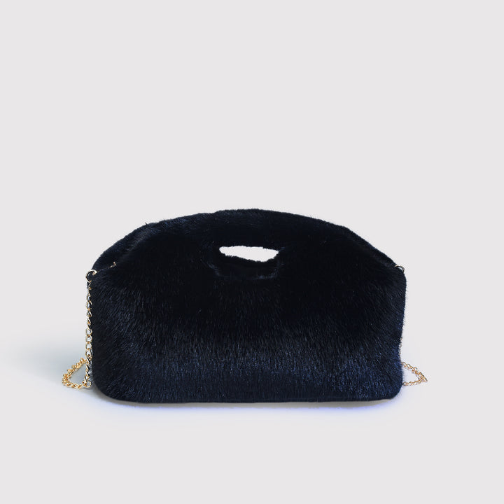 Elegant Faux Fur Handheld Purse
