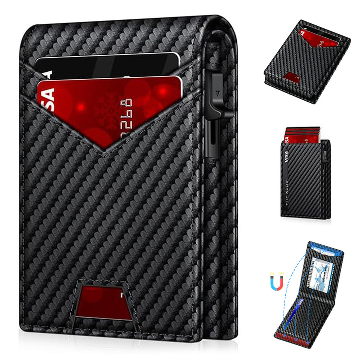 Slim Multi-Card Carbon Fiber Wallet Bowlift