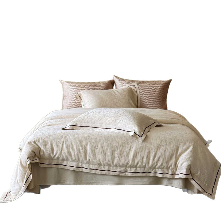 Luxurious Jacquard Bed Linen Set in Linen Look