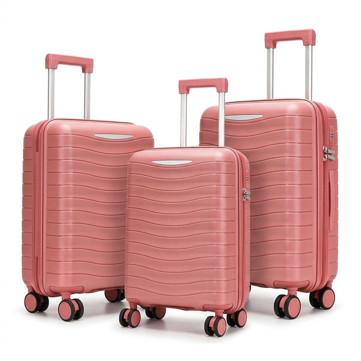Hard Shell Suitcase Set with Innovative Pocket Organization Bowlift