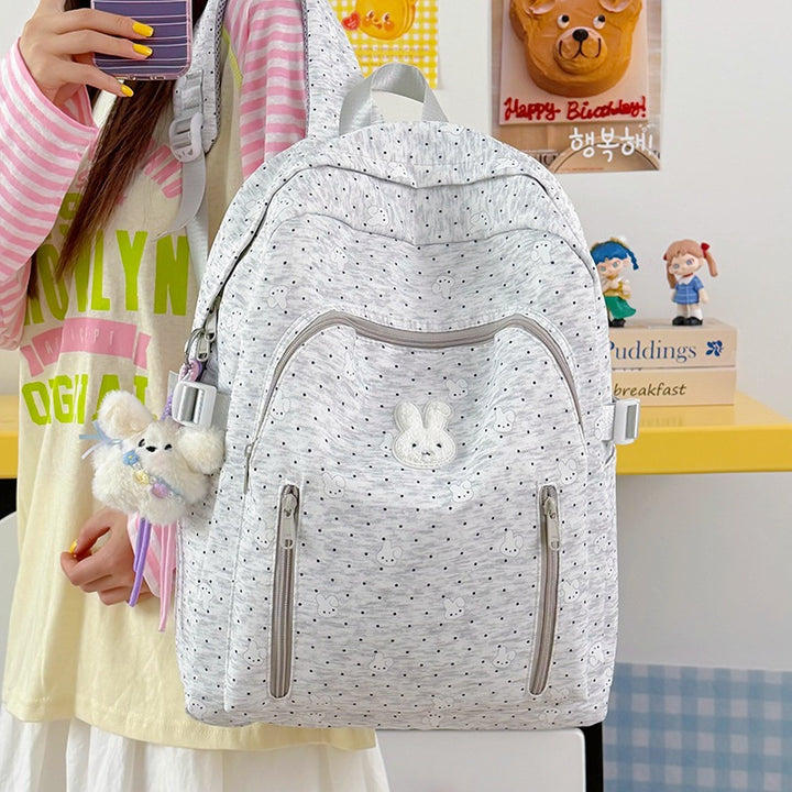 Cute Bunny-Themed School Backpack Bowlift