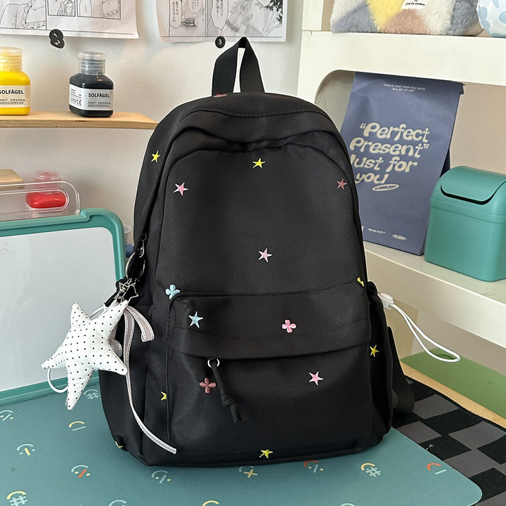 Casual Embroidered Star Backpack Bowlift