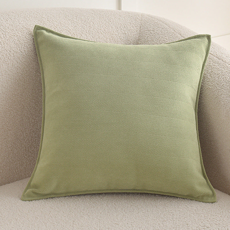 Square decorative cover with fine herringbone pattern and piping edge Bowlift