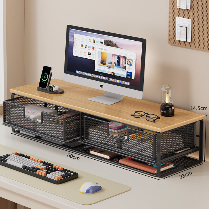 Multi-Functional Desk Organizer with Mesh Storage Bins Bowlift