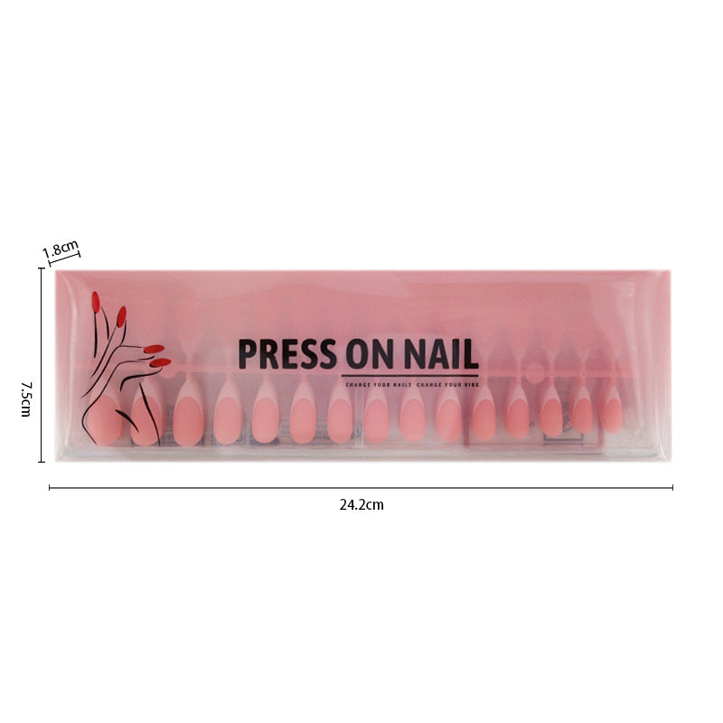 Artificial nails with elegant French cut Bowlift