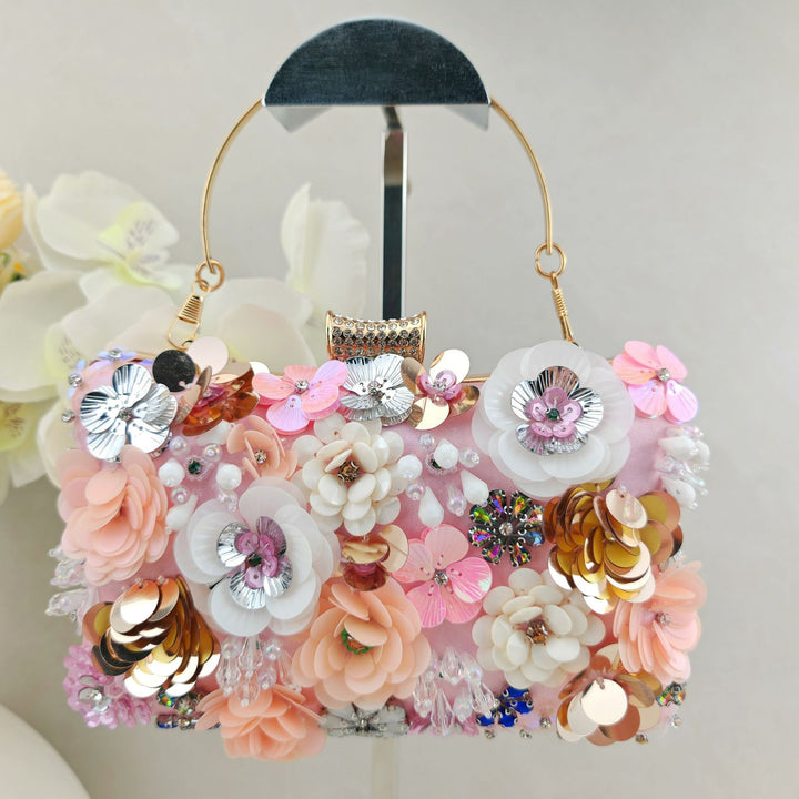 Floral Embellished Evening Clutch