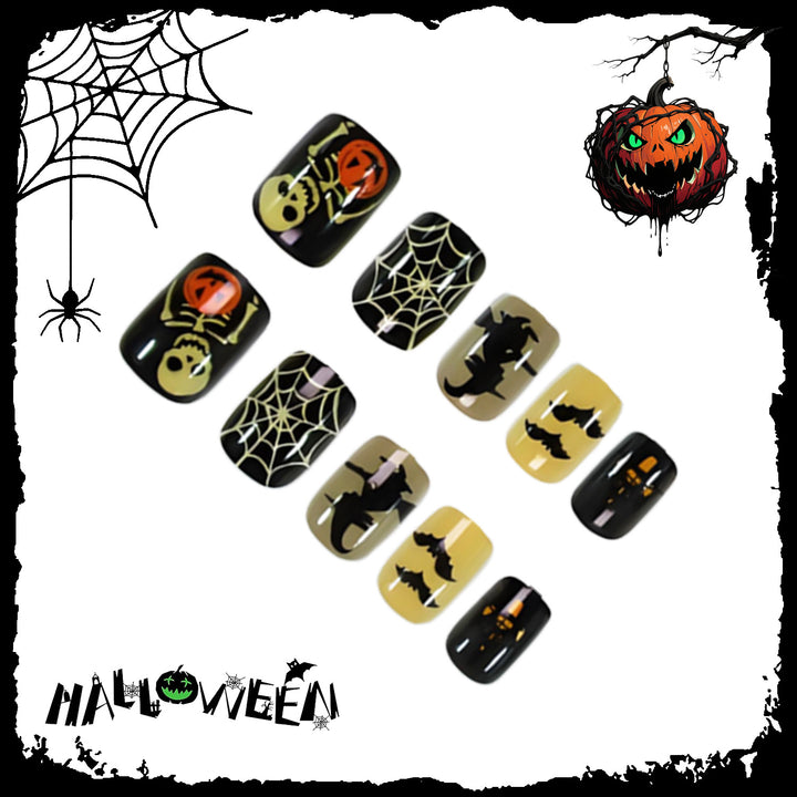 Halloween Nail Art Set with Creative Scary Designs Bowlift