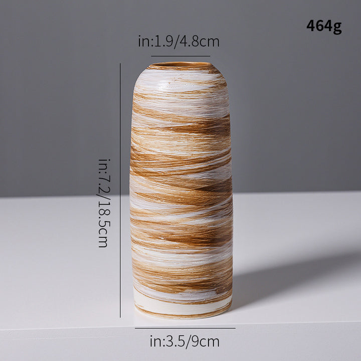 Artistic Spiral Design Ceramic Vase Bowlift