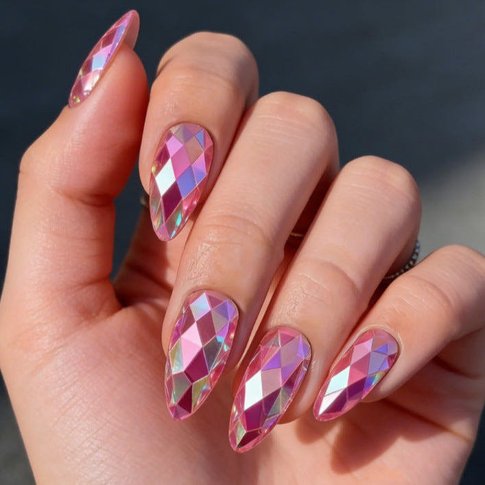 Glamorous Rhinestone Nail Enhancements Bowlift