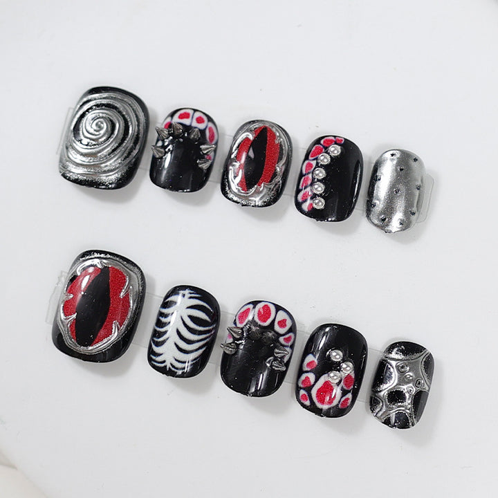 Artificial nail set with creative patterns and glamorous details Bowlift