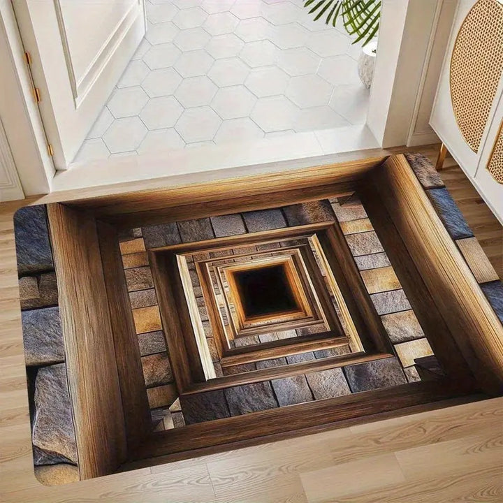 Artistic 3D Optical Illusion Floor Mat Bowlift