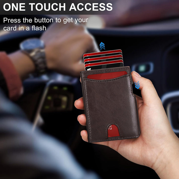 Dual-Layer Leather Cardholder Bowlift