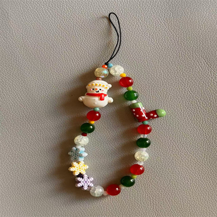 Festive Charm Beaded Phone Lanyard Bowlift