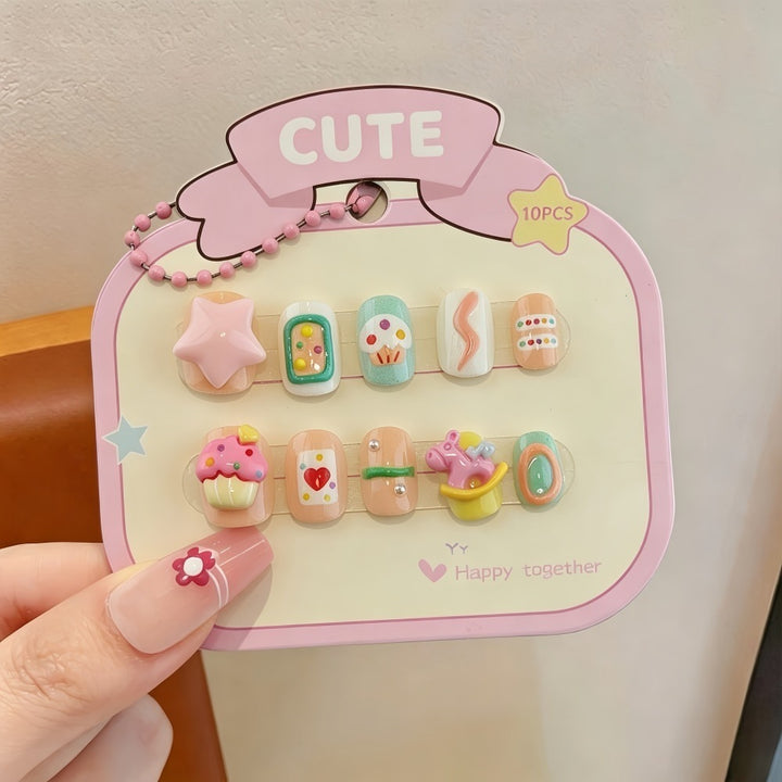 Creative artificial nails with 3D designs Bowlift