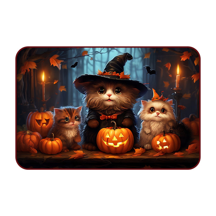 Halloween-Themed Cat Decorative Mat Bowlift