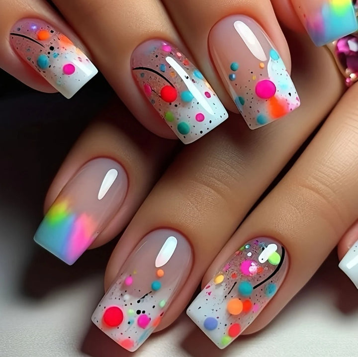 Iridescent Acrylic Nail Enhancements Bowlift