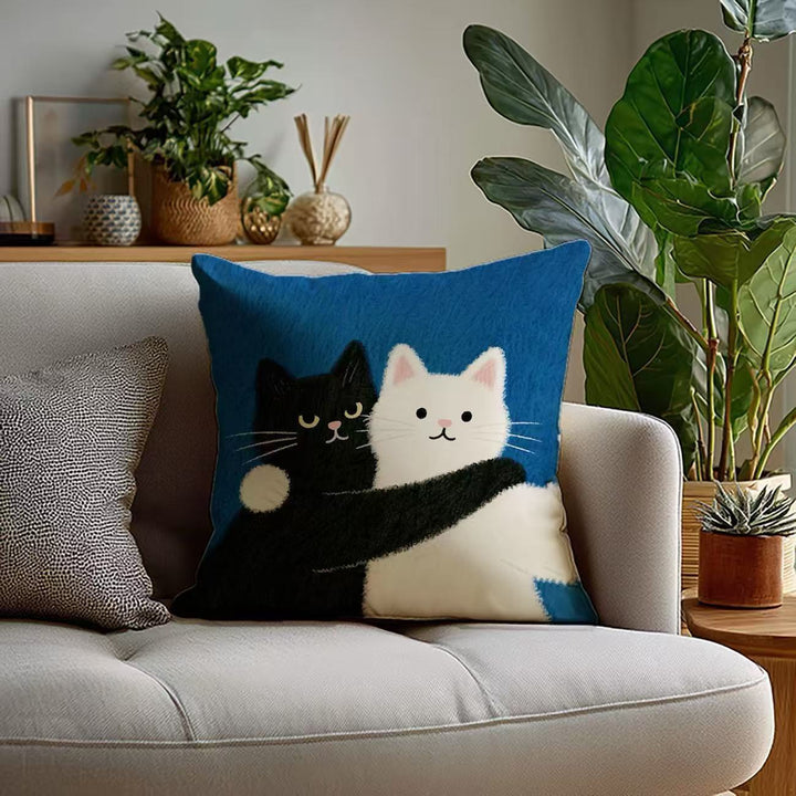Plush Decorative Dog-Themed Throw Pillow