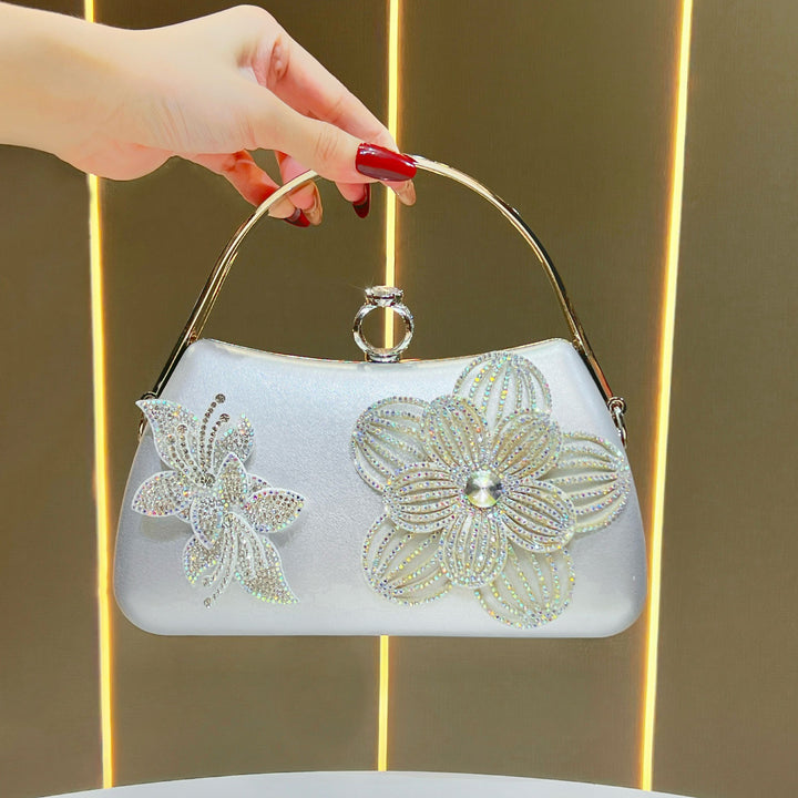 Decorative Floral Evening Handbag
