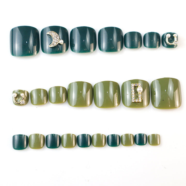 Decorative Press-On Toenail Set
