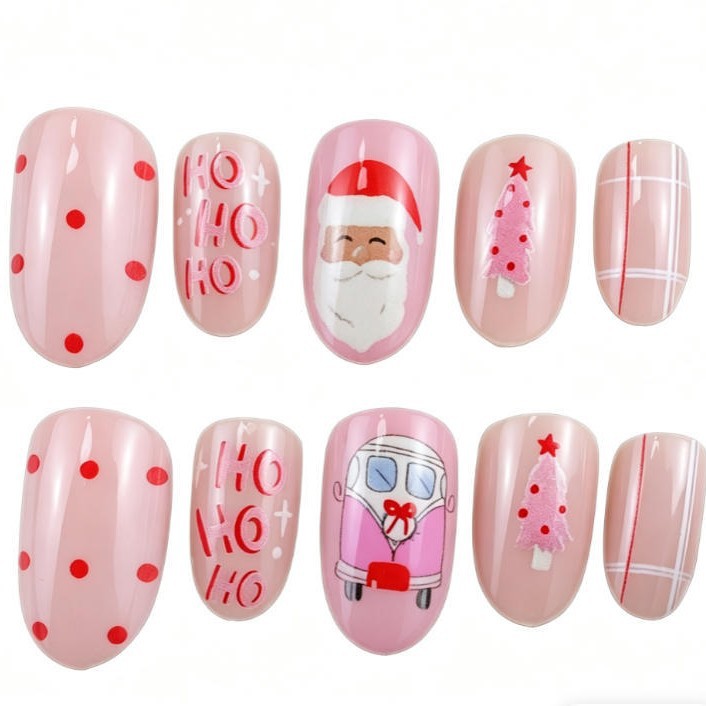 Creative Nail Art Set with Christmas Designs Bowlift