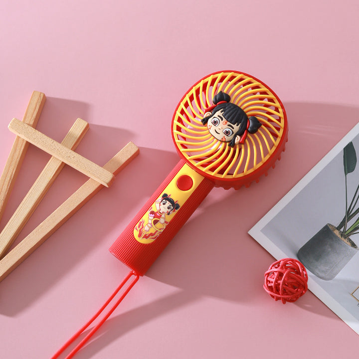 Women’s handheld fan with cute character design Bowlift