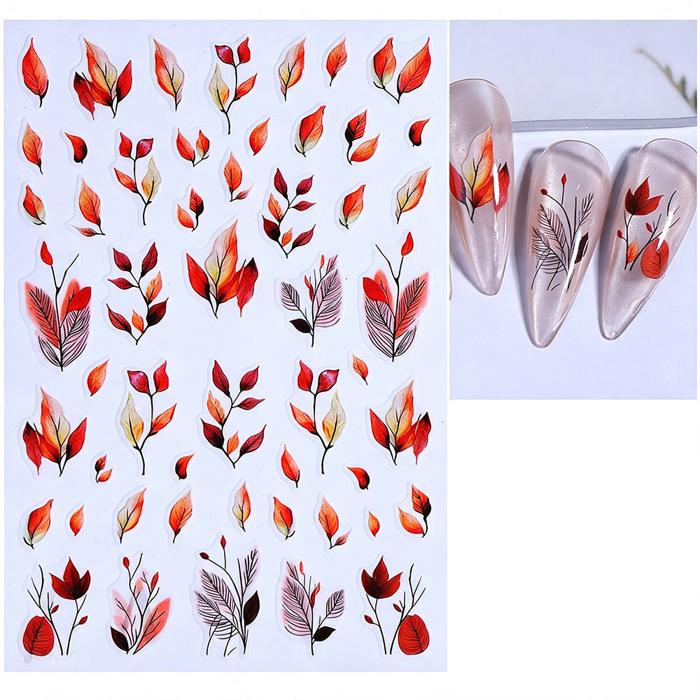 Autumn-Themed Nail Art Sticker Set