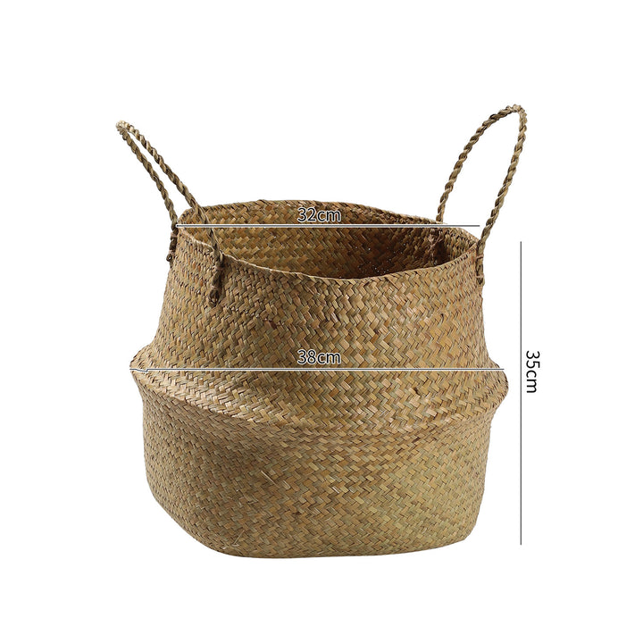 Handmade Woven Storage Basket with Natural Fibers