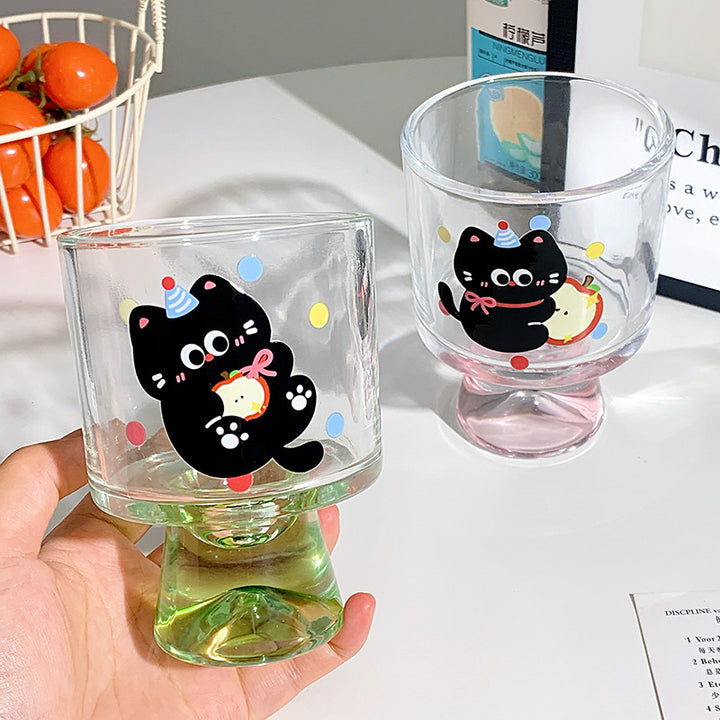 Playful drinking glass with cat motif Bowlift