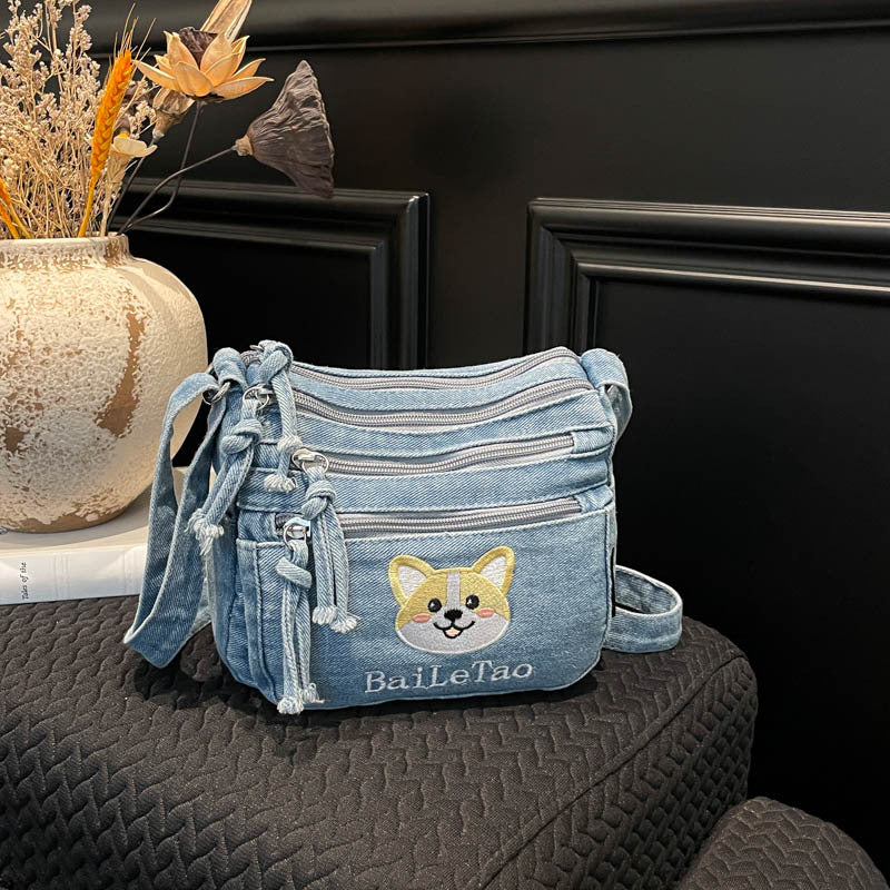 Cute Corgi Design Crossbody Bag