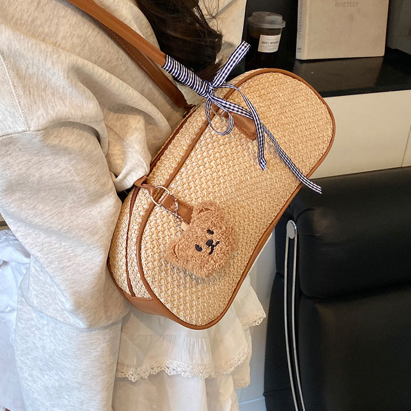 Cute Woven Straw Shoulder Bag