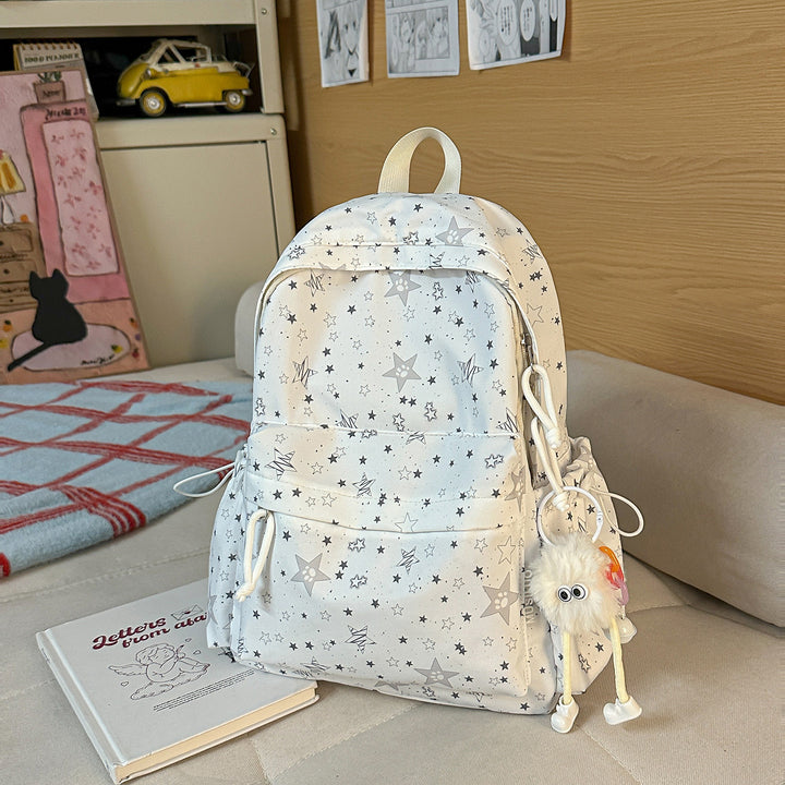 Trendy Star Patterned Backpack Bowlift