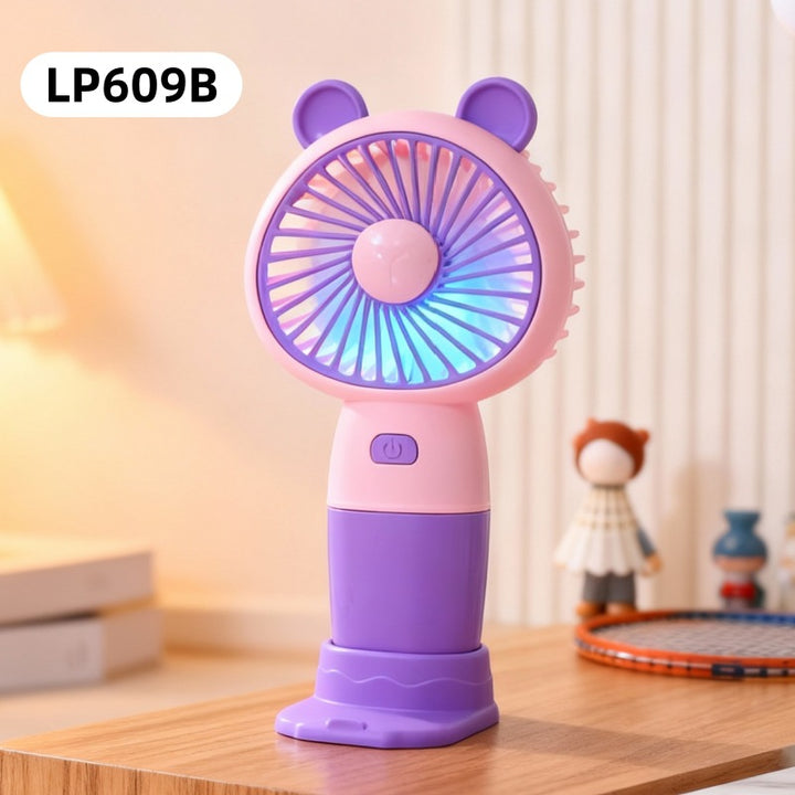 Women's portable mini hand fan with USB charging function and ergonomic handle Bowlift
