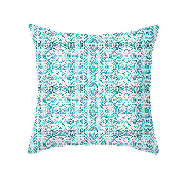 Tropical Palm-Leaf Decorative Throw Pillow Cover with Concealed Zipper