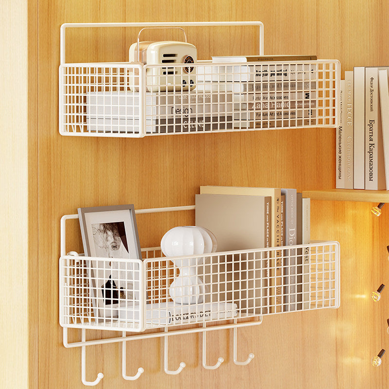 Wall-Mounted Metal Mesh Storage Basket