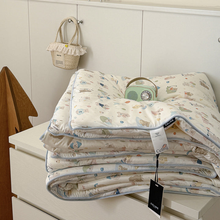 Lightweight Quilted Cotton Play Mat & Foldable Bedding Pad