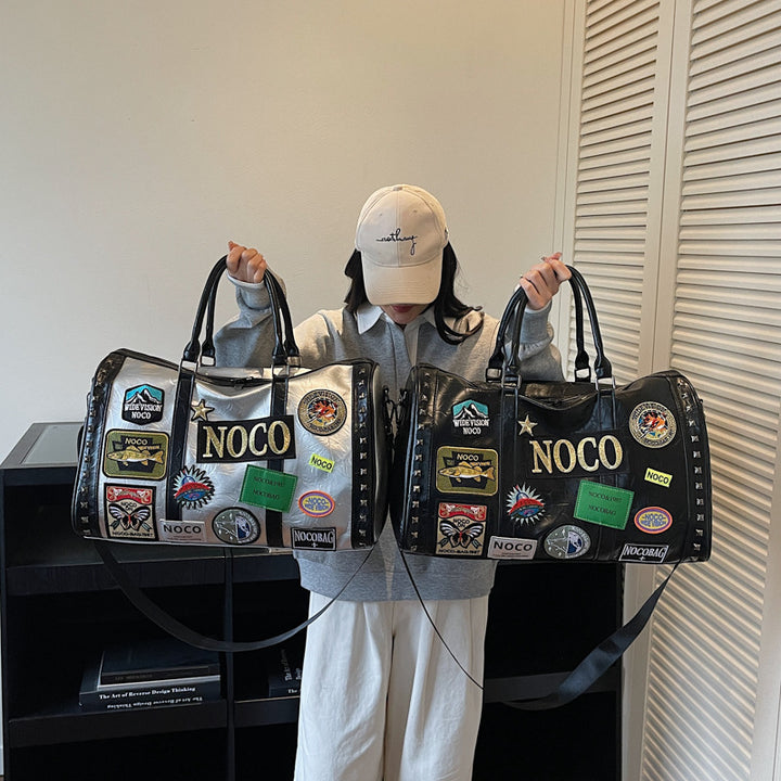 Fashionable Patchwork Gym Duffle Bag