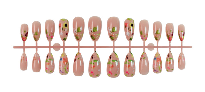 Nail art set with floral designs and elegant shine Bowlift