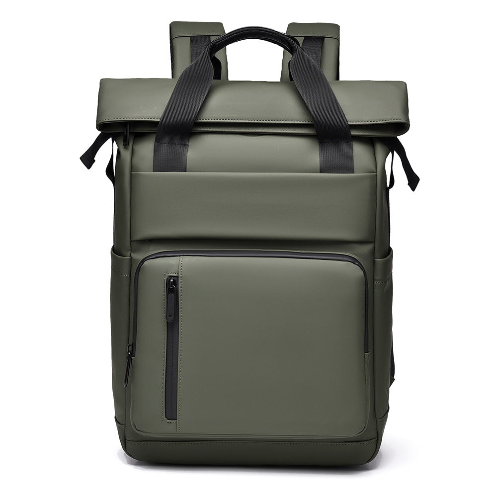 Multi-Pocket Waterproof Roll-Top Backpack Bowlift