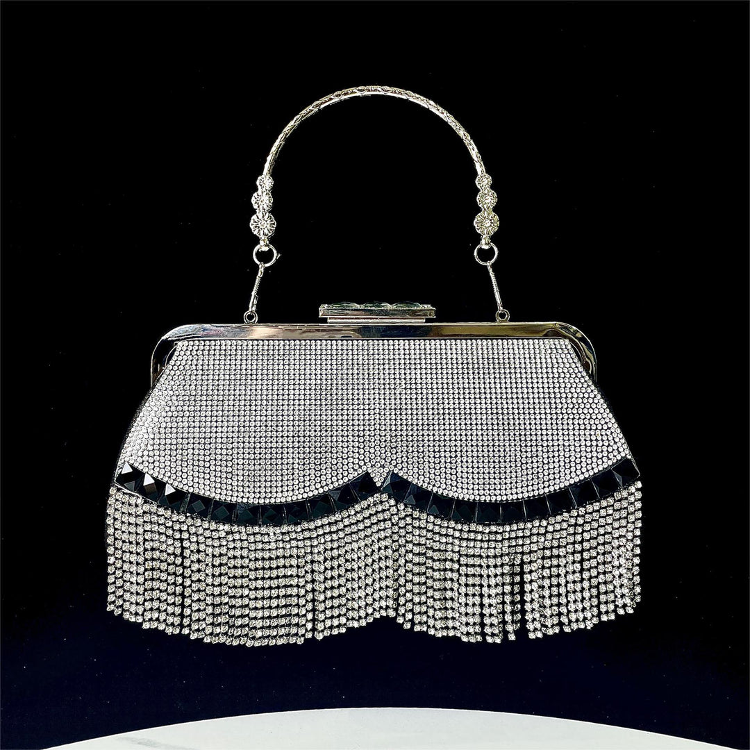 Rhinestone Fringed Evening Clutch