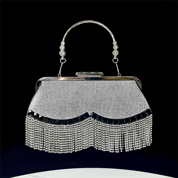 Rhinestone Fringed Evening Clutch