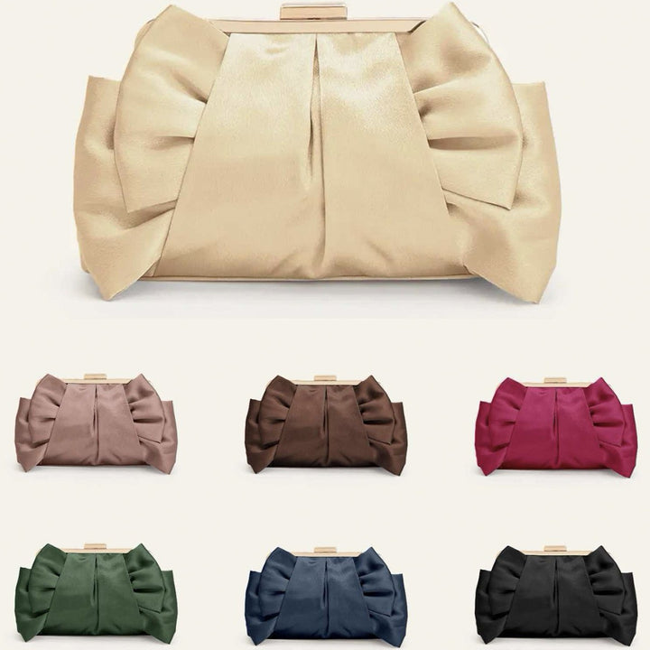 Satin Bow Detail Clutch