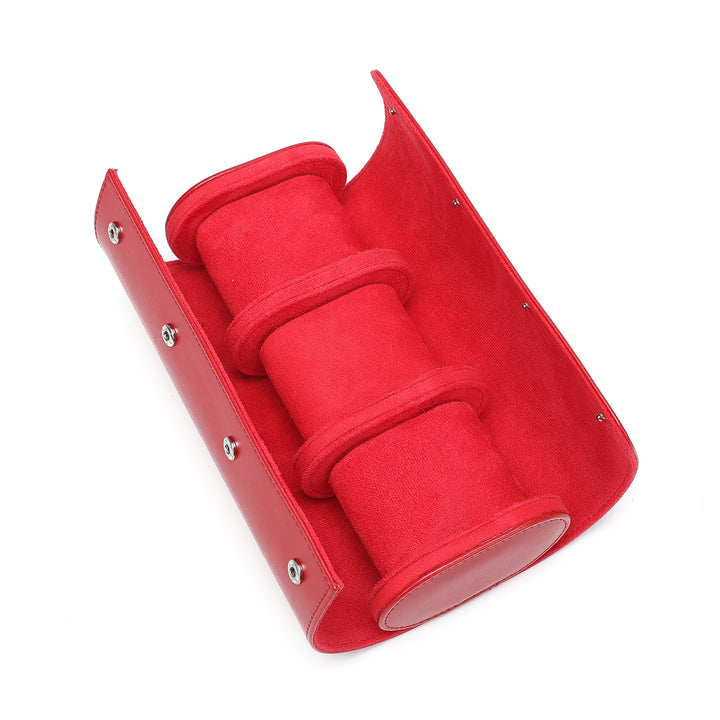 Single-Compartment Leather Watch Travel Roll Bowlift