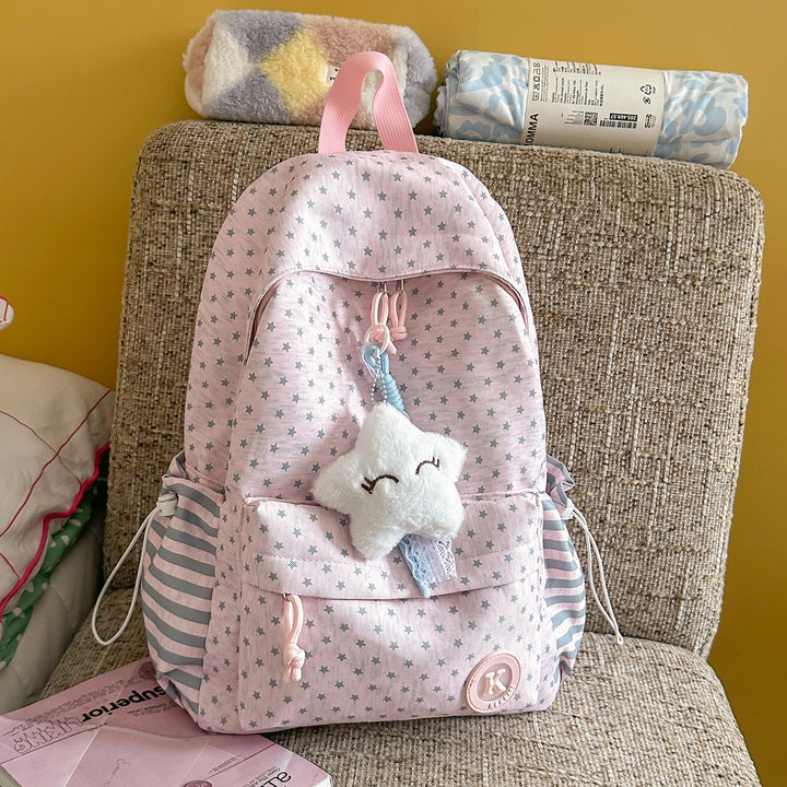 Cute Star-Patterned Backpack Bowlift