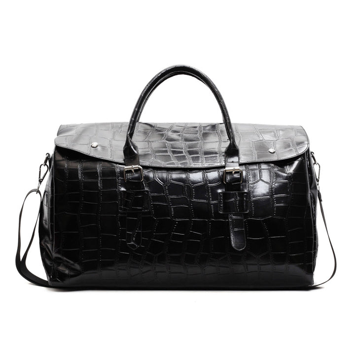 Premium Crocodile Texture Travel Duffel