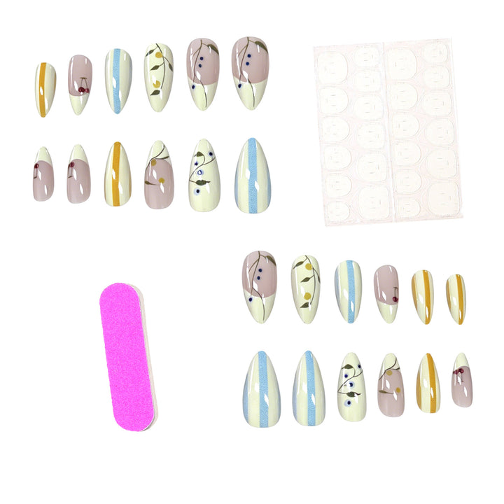 Stylish Floral Nail Art Set Bowlift