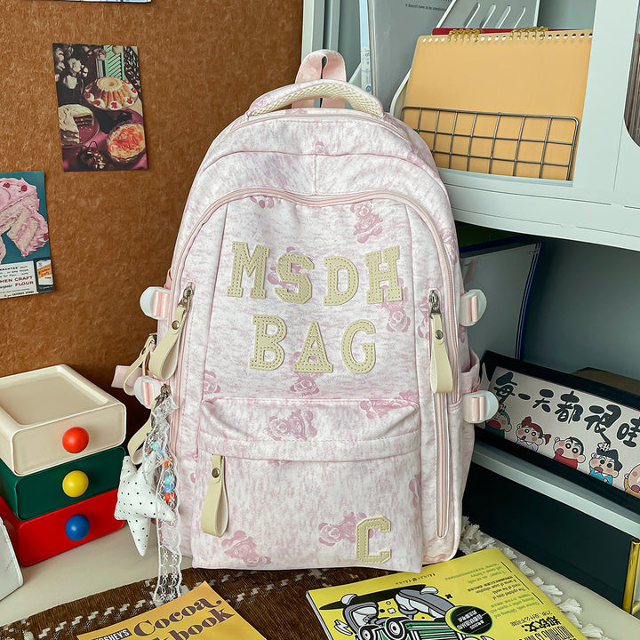 Stylish Embroidered Casual Backpack Bowlift 1791205709