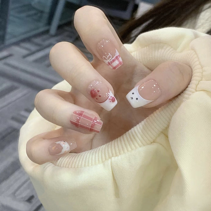 Crystal-Embellished Long Stiletto Press-On Nails
