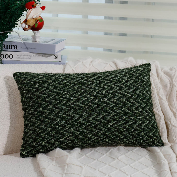 Rectangular Houndstooth Boucle Pillowcase with textured weave appearance and fine linen touch Bowlift